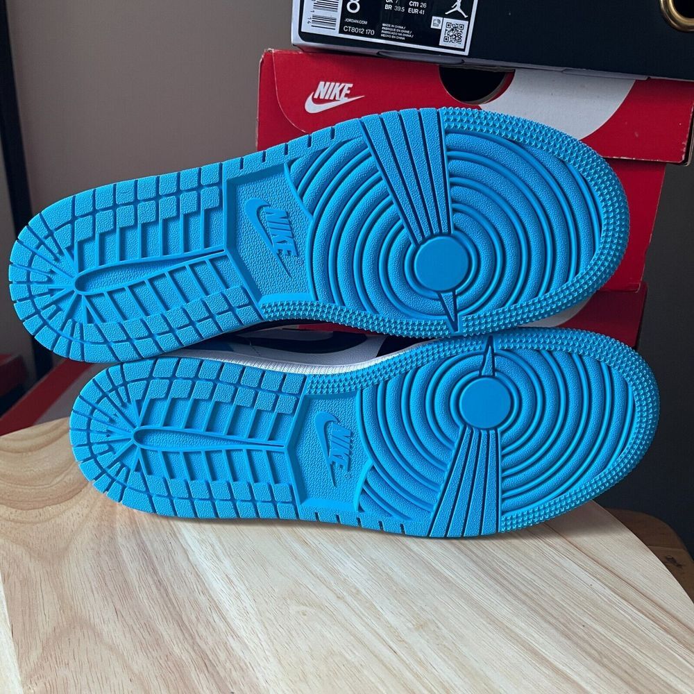 Jordan 1 Retro Low OG UNC Dark Powder Blue Men's Size‎ 6.5Y Brand New DS - Picture 9 of 10